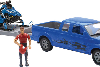 New-ray Replica 1:18 Trk/trailer/sled Truck Blue/polaris Blue - Apparel Collection