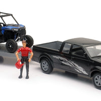 New-ray Replica 1:18 Truck/trailer/utv Truck Black/rzr Blue - Apparel Collection