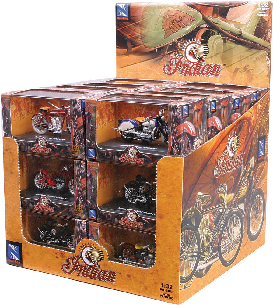 New-ray Replica 1:32 Sport Scout Set Assorted Indian Models - Apparel Collection