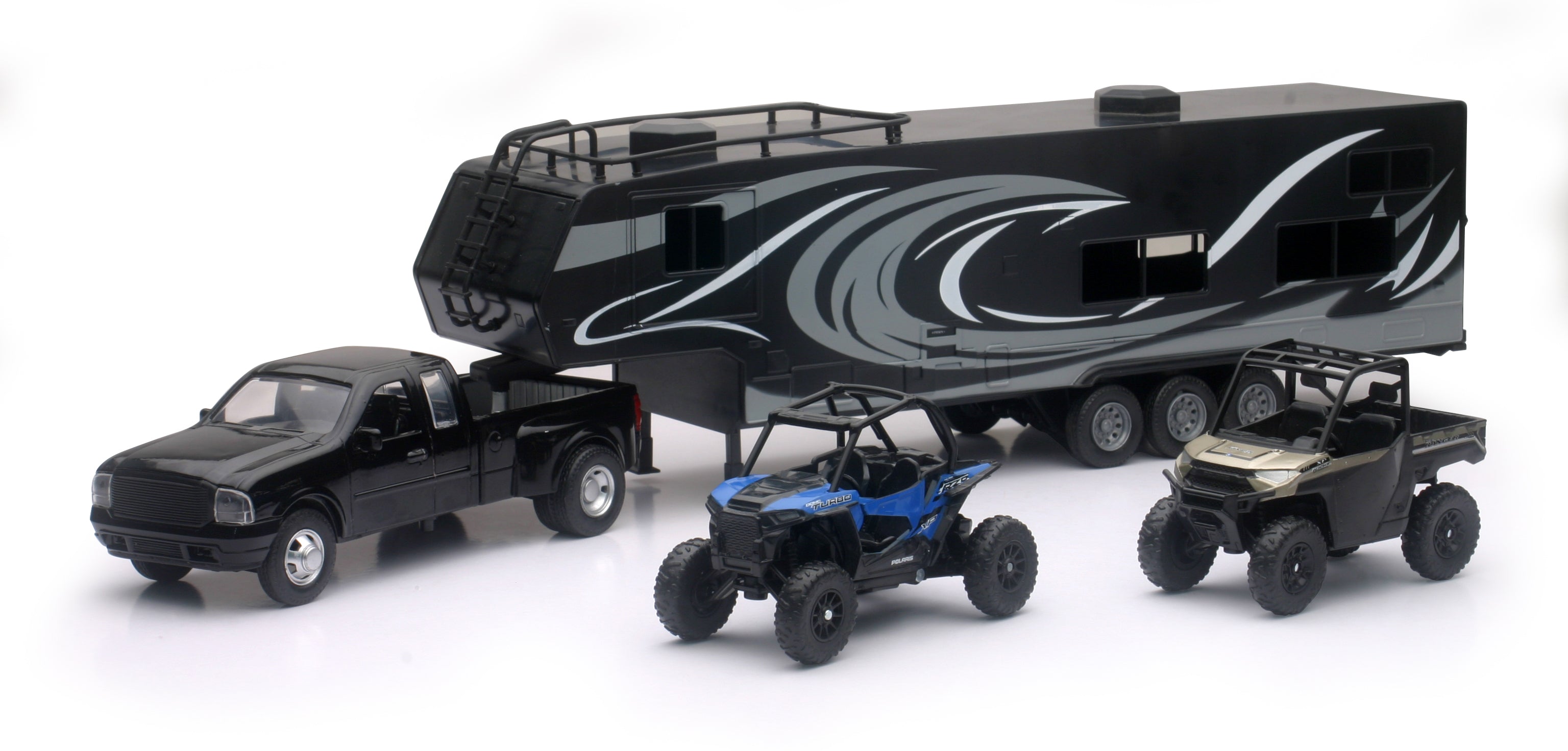 New-ray Replica Pick Up Toy Hauler W/polaris Vehicles Set - Apparel Collection