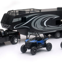 New-ray Replica Pick Up Toy Hauler W/polaris Vehicles Set - Apparel Collection