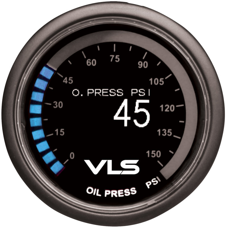 Revel VLS 52mm 0-150PSI Digital OLED Oil Pressure Gauge - Gauges & Pods