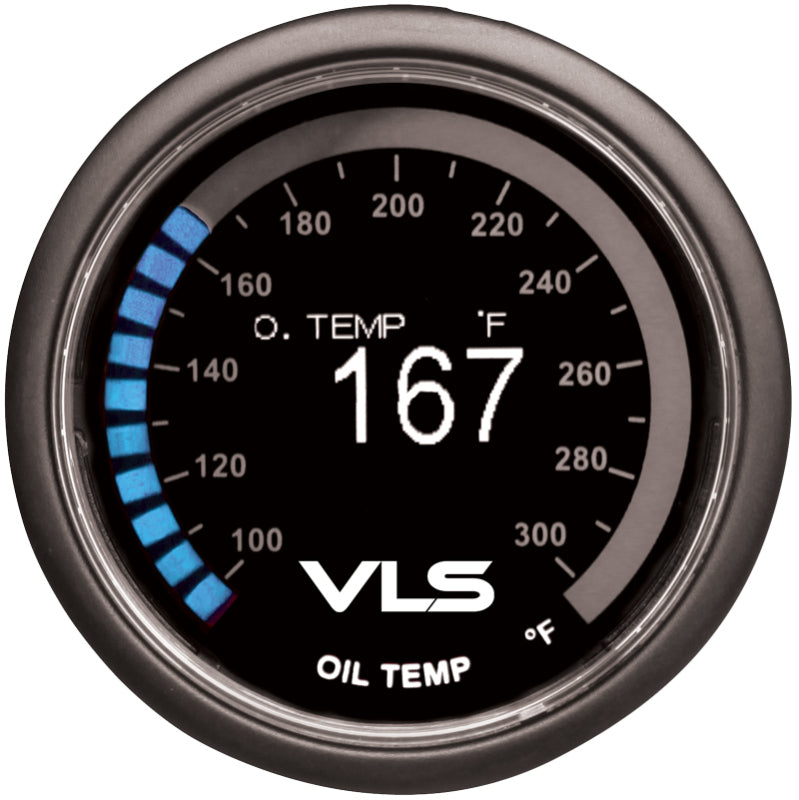 Revel VLS 52mm 100-300 Deg F Digital OLED Oil Temperature Gauge - Gauges & Pods