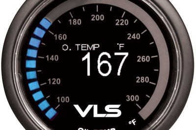 Revel VLS 52mm 100-300 Deg F Digital OLED Oil Temperature Gauge - Gauges & Pods