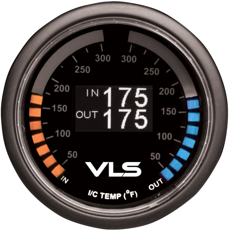 Revel VLS 52mm 50-300 Deg F Dual Intercooler Temperature Gauge - Gauges & Pods