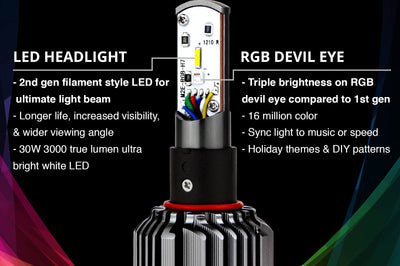 Xk Glow Rgb H4 Led Bulb Kit - Street Collection