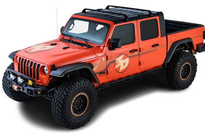 Rhino-Rack 07-22 Jeep Wrangler JK/JL 4 Door Hard Top Vortex SG 2 Bar Roof Rack - Black - Roofs & Accessories