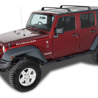 Rhino-Rack 07-22 Jeep Wrangler JK/JL 4 Door Hard Top Vortex SG 2 Bar Roof Rack - Black - Roofs & Accessories