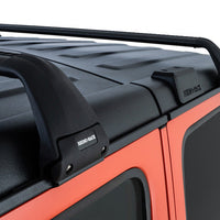 Rhino-Rack 07-22 Jeep Wrangler JK/JL 4 Door Hard Top Vortex SG 2 Bar Roof Rack - Black - Roofs & Accessories