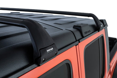 Rhino-Rack 07-22 Jeep Wrangler JK/JL 4 Door Hard Top Vortex SG 2 Bar Roof Rack - Black - Roofs & Accessories