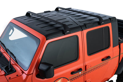 Rhino-Rack 07-22 Jeep Wrangler JK/JL 4 Door Hard Top Vortex SG 2 Bar Roof Rack - Black - Roofs & Accessories
