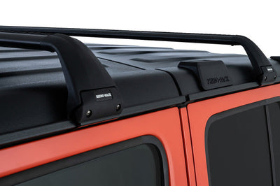 Rhino-Rack 07-22 Jeep Wrangler JK/JL 4 Door Hard Top Vortex SG 2 Bar Roof Rack - Black - Roofs & Accessories