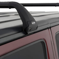 Rhino-Rack 07-22 Jeep Wrangler JK/JL 4 Door Hard Top Vortex SG 2 Bar Roof Rack - Black - Roofs & Accessories