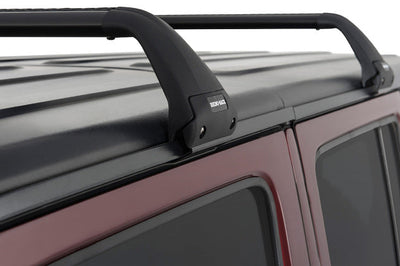 Rhino-Rack 07-22 Jeep Wrangler JK/JL 4 Door Hard Top Vortex SG 2 Bar Roof Rack - Black - Roofs & Accessories