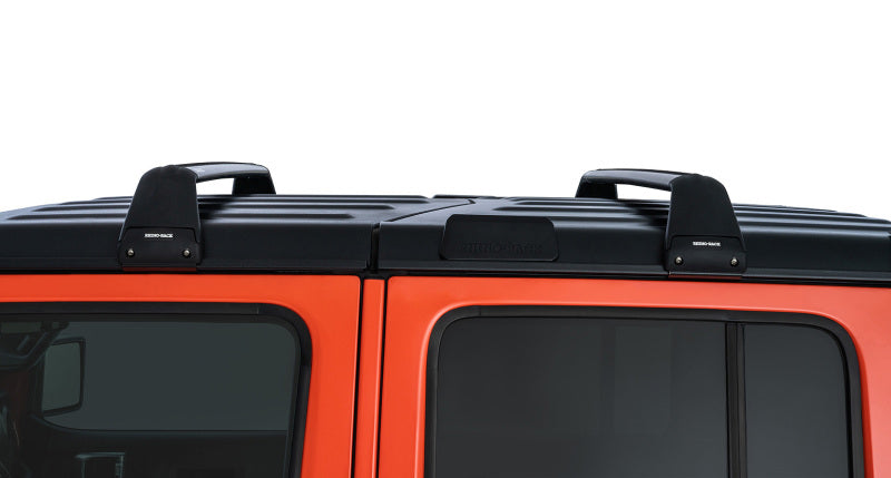 Rhino-Rack 07-22 Jeep Wrangler JK/JL 4 Door Hard Top Vortex SG 2 Bar Roof Rack - Black - Roofs & Accessories