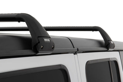 Rhino-Rack 07-22 Jeep Wrangler JK/JL 4 Door Hard Top Vortex SG 2 Bar Roof Rack - Black - Roofs & Accessories