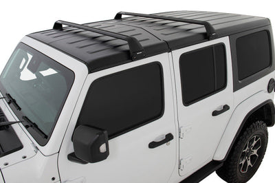 Rhino-Rack 07-22 Jeep Wrangler JK/JL 4 Door Hard Top Vortex SG 2 Bar Roof Rack - Black - Roofs & Accessories