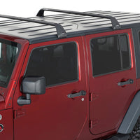 Rhino-Rack 07-22 Jeep Wrangler JK/JL 4 Door Hard Top Vortex SG 2 Bar Roof Rack - Black - Roofs & Accessories