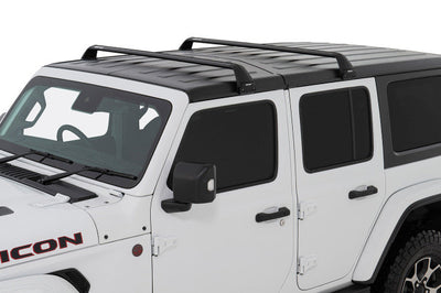 Rhino-Rack 07-22 Jeep Wrangler JK/JL 4 Door Hard Top Vortex SG 2 Bar Roof Rack - Black - Roofs & Accessories