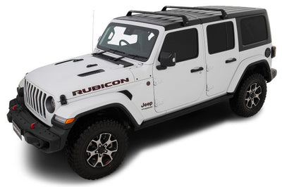 Rhino-Rack 07-22 Jeep Wrangler JK/JL 4 Door Hard Top Vortex SG 2 Bar Roof Rack - Black - Roofs & Accessories