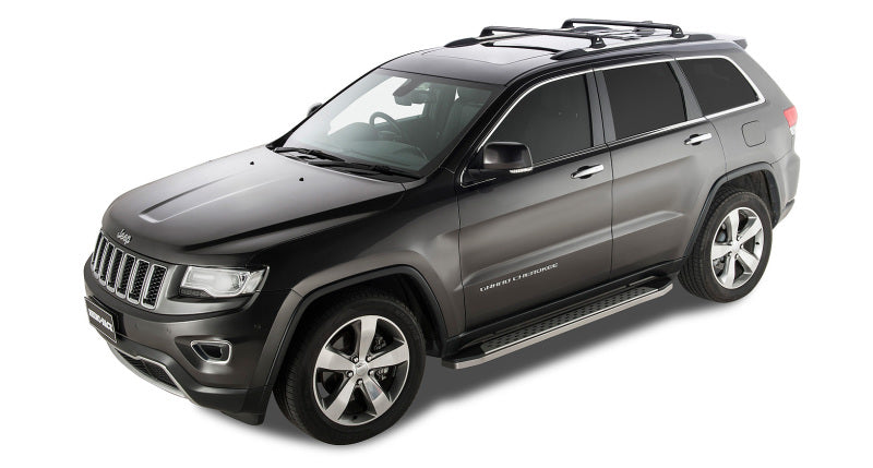 Rhino-Rack 11-21 Grand Cherokee WK2 4 Door SUV w/Metal Roof Rails Vortex RVP 2 Bar Rack - Black - Roofs & Accessories