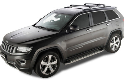 Rhino-Rack 11-21 Grand Cherokee WK2 4 Door SUV w/Metal Roof Rails Vortex RVP 2 Bar Rack - Black - Roofs & Accessories