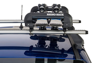 Rhino-Rack Universal Ski Carrier - Fits 2 Pairs of Skis - Black - Roofs & Roof Accessories