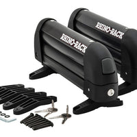 Rhino-Rack Universal Ski Carrier - Fits 2 Pairs of Skis - Black - Roofs & Roof Accessories