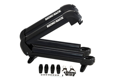 Rhino-Rack Universal Ski/Snowboard Carrier - Fits 3 Pairs of Skis or 2 Snowboards - Black - Roofs & Roof Accessories