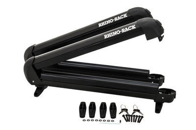 Rhino-Rack Universal Ski/Snowboard Carrier - Fits 4 Pairs of Skis or 2 Snowboards - Black - Roofs & Roof Accessories