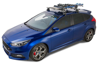 Rhino-Rack Universal Ski/Snowboard Carrier - Fits 4 Pairs of Skis or 2 Snowboards - Black - Roofs & Roof Accessories
