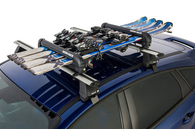 Rhino-Rack Universal Ski/Snowboard Carrier - Fits 4 Pairs of Skis or 2 Snowboards - Black - Roofs & Roof Accessories