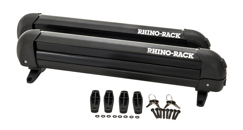 Rhino-Rack Universal Ski/Snowboard Carrier - Fits 4 Pairs of Skis or 2 Snowboards - Black - Roofs & Roof Accessories