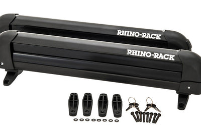 Rhino-Rack Universal Ski/Snowboard Carrier - Fits 4 Pairs of Skis or 2 Snowboards - Black - Roofs & Roof Accessories