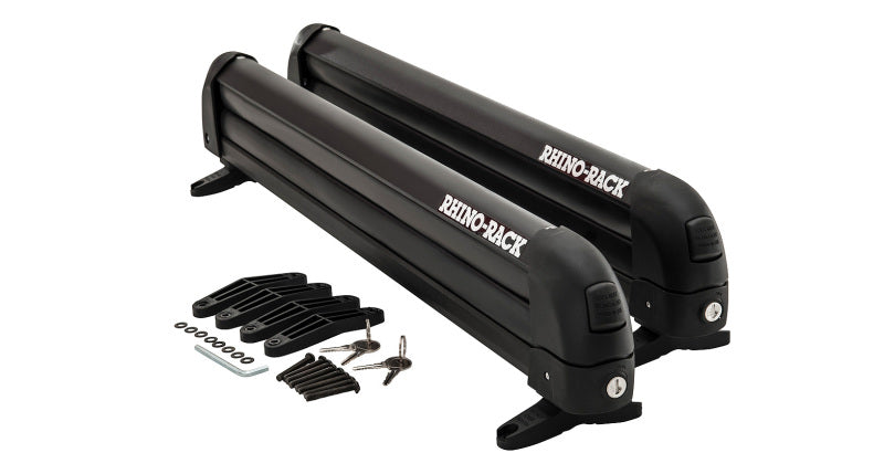 Rhino-Rack Universal Ski/Snowboard Carrier - Fits 6 Pairs of Skis or 4 Snowboards - Black - Roofs & Roof Accessories