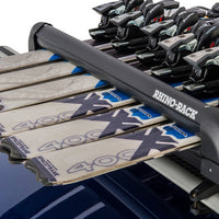 Rhino-Rack Universal Ski/Snowboard Carrier - Fits 6 Pairs of Skis or 4 Snowboards - Black - Roofs & Roof Accessories