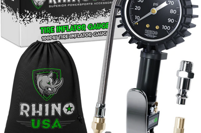 Rhino USA 100 Psi Analog Tire Inflator Gauge - Gauges & Pods