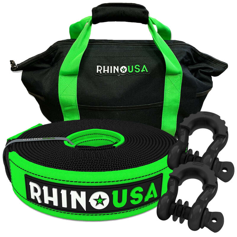 Rhino USA 20Ft Tow Strap/Shackles Combo - Suspension