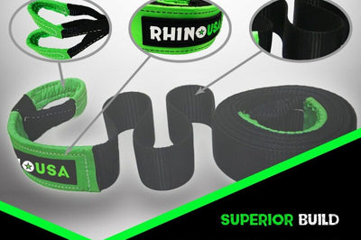 Rhino USA 20Ft Tow Strap/Shackles Combo - Suspension
