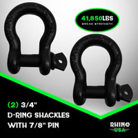Rhino USA 20Ft Tow Strap/Shackles Combo - Suspension