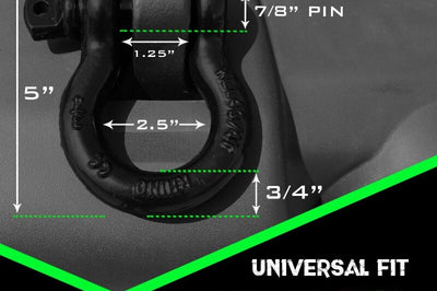 Rhino USA 20Ft Tow Strap/Shackles Combo - Suspension