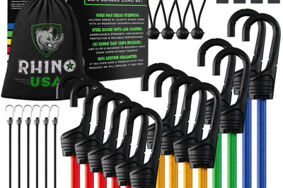Rhino USA 28Pc Bungee Cord Assortment - Truck Bed Accessories