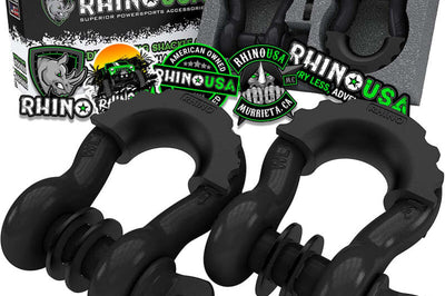 Rhino USA 3/4In D Ring Shackle Set Pack Of 2 (Black) Suspension