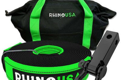 Rhino USA 30Ft Tow Strap/Hitch Combo - Winches & Hitches