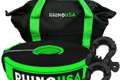 Rhino USA 30Ft Tow Strap/Shackles Combo - Suspension