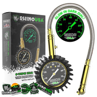 Rhino USA 75 Psi Analog Heavy Duty Tire Pressure Gauge - Gauges & Pods