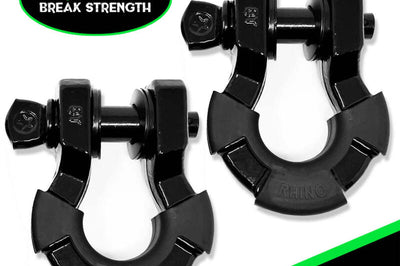 Rhino USA 8T Super Shackle 2-Pack (Black) - Suspension