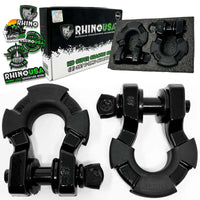 Rhino USA 8T Super Shackle 2-Pack (Black) - Suspension