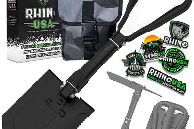 Rhino USA Folding Recovery Shovel W/Pick - Truck Bed Accessories