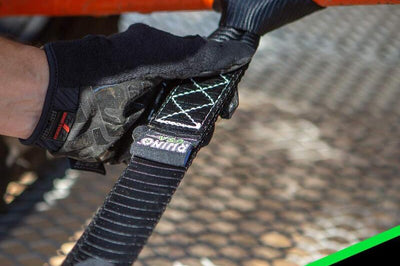 Rhino USA Heavy Duty Ratchet Tie-Down 4-Pack Green 1.6In X 15Ft - Truck Bed Accessories